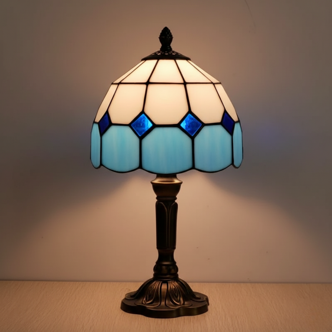 TROLLSKINN | vintage lampe med havsglans