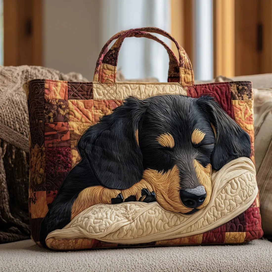 Håndlaget veske – dachshund