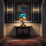 Boho-stil lampe sopp og blomst