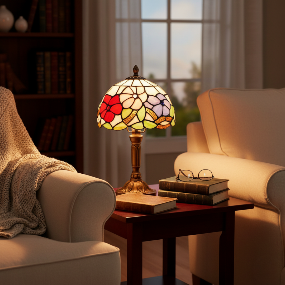 ROSELUND | fargerik lampe i Tiffany-stil