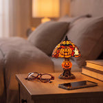 Tiffany-stil lampe med gresskar