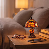 Tiffany-stil lampe med gresskar