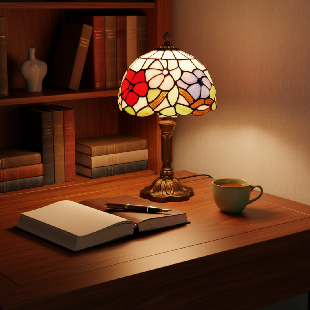 ROSELUND | fargerik lampe i Tiffany-stil