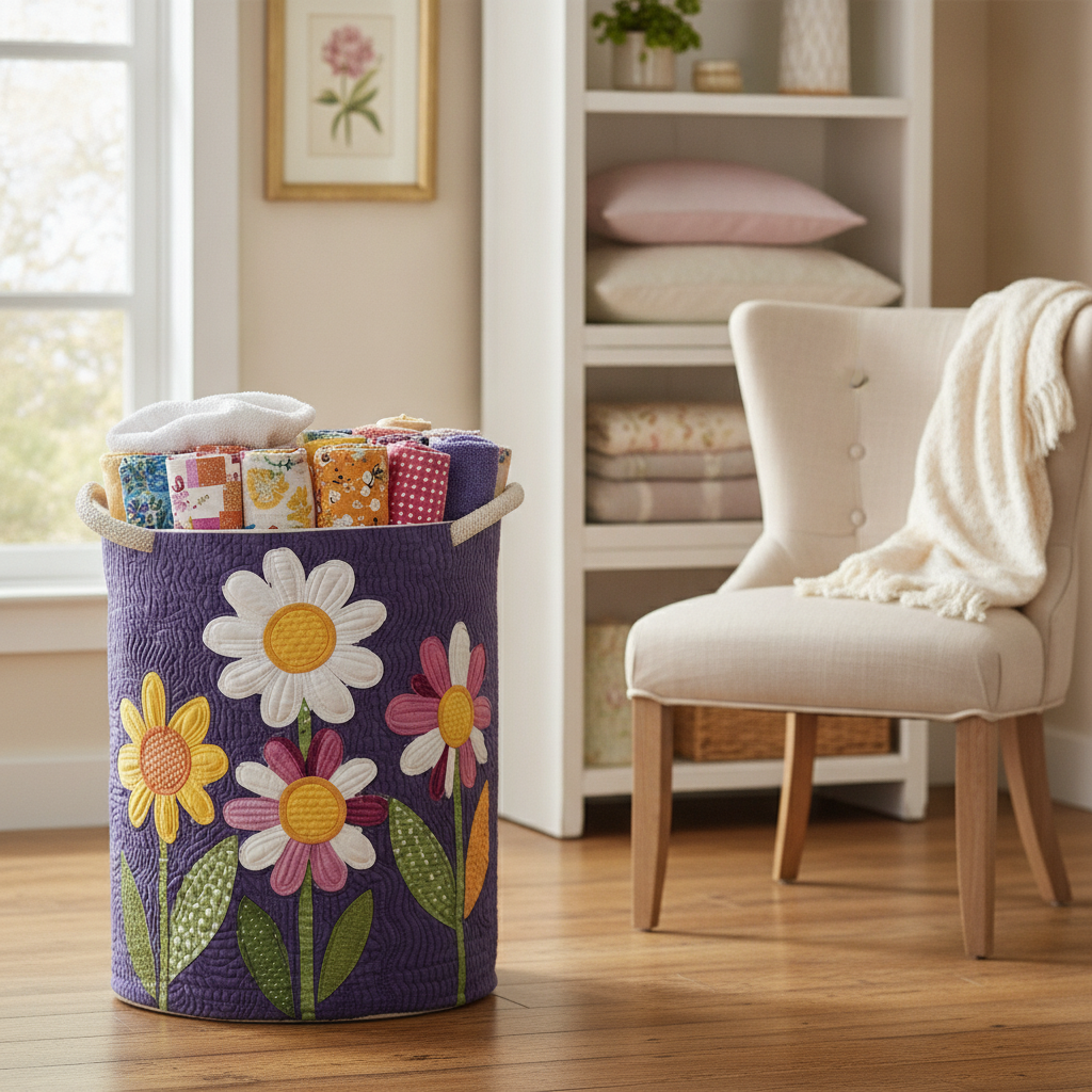 Tidløst blomstrende skittentøyskurv