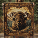 Dagmar - quiltet pledd bison
