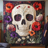 Kunstnerisk sengeteppe hodeskalle