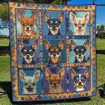 Kunstnerisk sengeteppe chihuahua