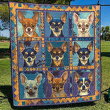 Kunstnerisk sengeteppe chihuahua