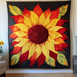Kunstnerisk sengeteppe solsikke