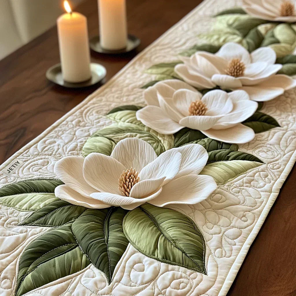 Quiltet bordløper – blomstersjarm