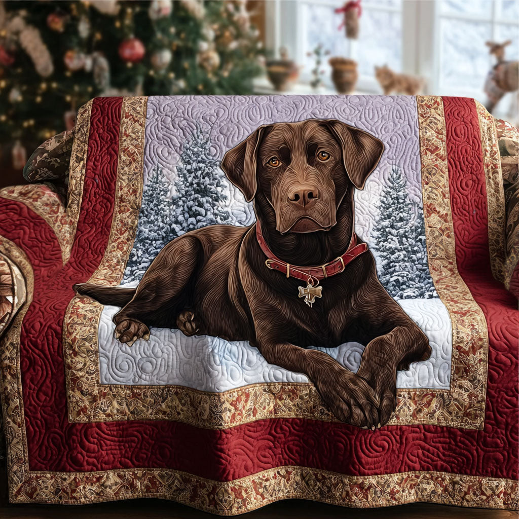 Stina – Quiltet sofatrekk med labrador