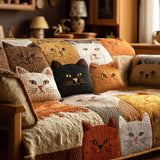 Fridas sofatrekk | Quiltet med kattmotiv