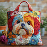 Veske med blomster shih tzu