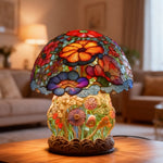 Hageglans | fargerik lampe med blomstermønster