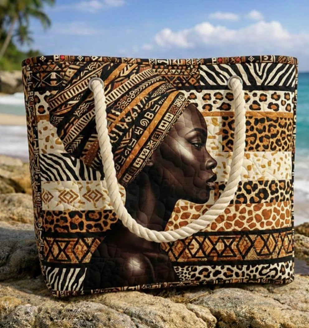 Håndlaget strandveske | Melaninens dronning