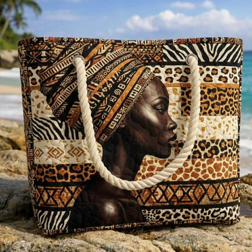Håndlaget strandveske | Melaninens dronning