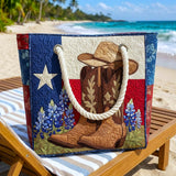 Håndlaget strandveske | Texas stolthet