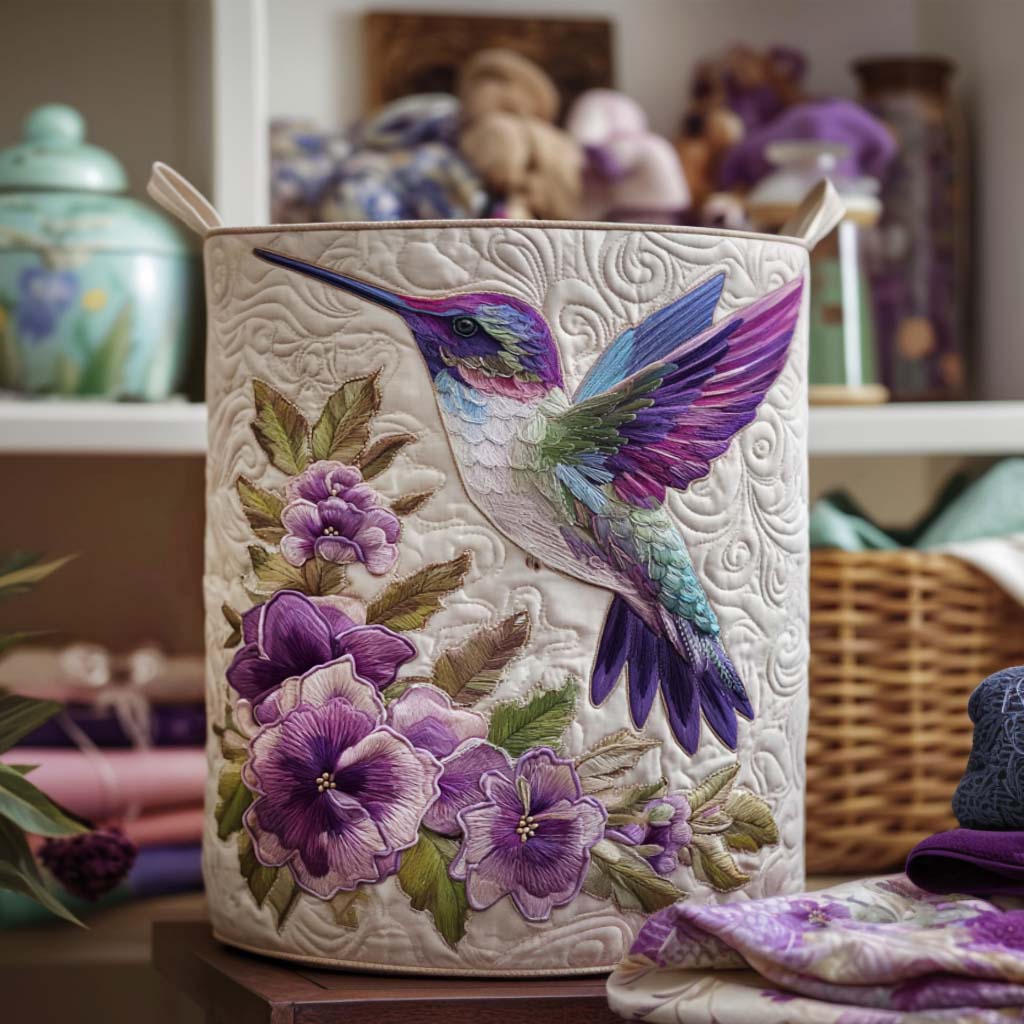 Skittentøyskurv – kolibri blant blomster