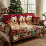 Torill – Quiltet sofatrekk Gylden retriever