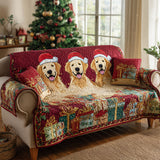 Torill – Quiltet sofatrekk Gylden retriever