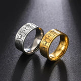 Bred ring med hundemotiv | Gravert damemodell