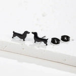 Øredobber dachshund – minimalistiske metalløredobber