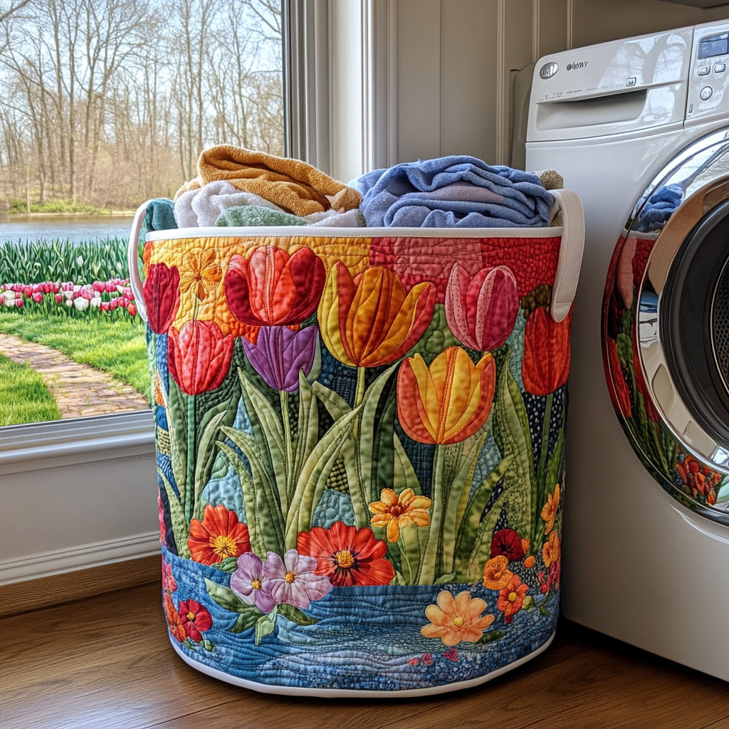 Skittentøyskurv i sommerblomster