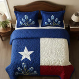 3-delt quiltet sengesett - Texas stolthet