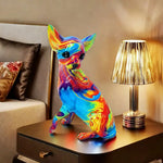 Fargerik bordlampe Chihuahua