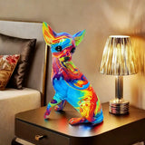 Fargerik bordlampe Chihuahua