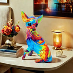 Fargerik bordlampe Chihuahua
