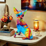 Fargerik bordlampe Chihuahua