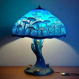 BLÅGLANS | blå bordlampe med mystisk look
