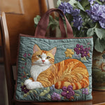 Håndlaget veske "oransje katt"