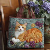 Håndlaget veske "oransje katt"