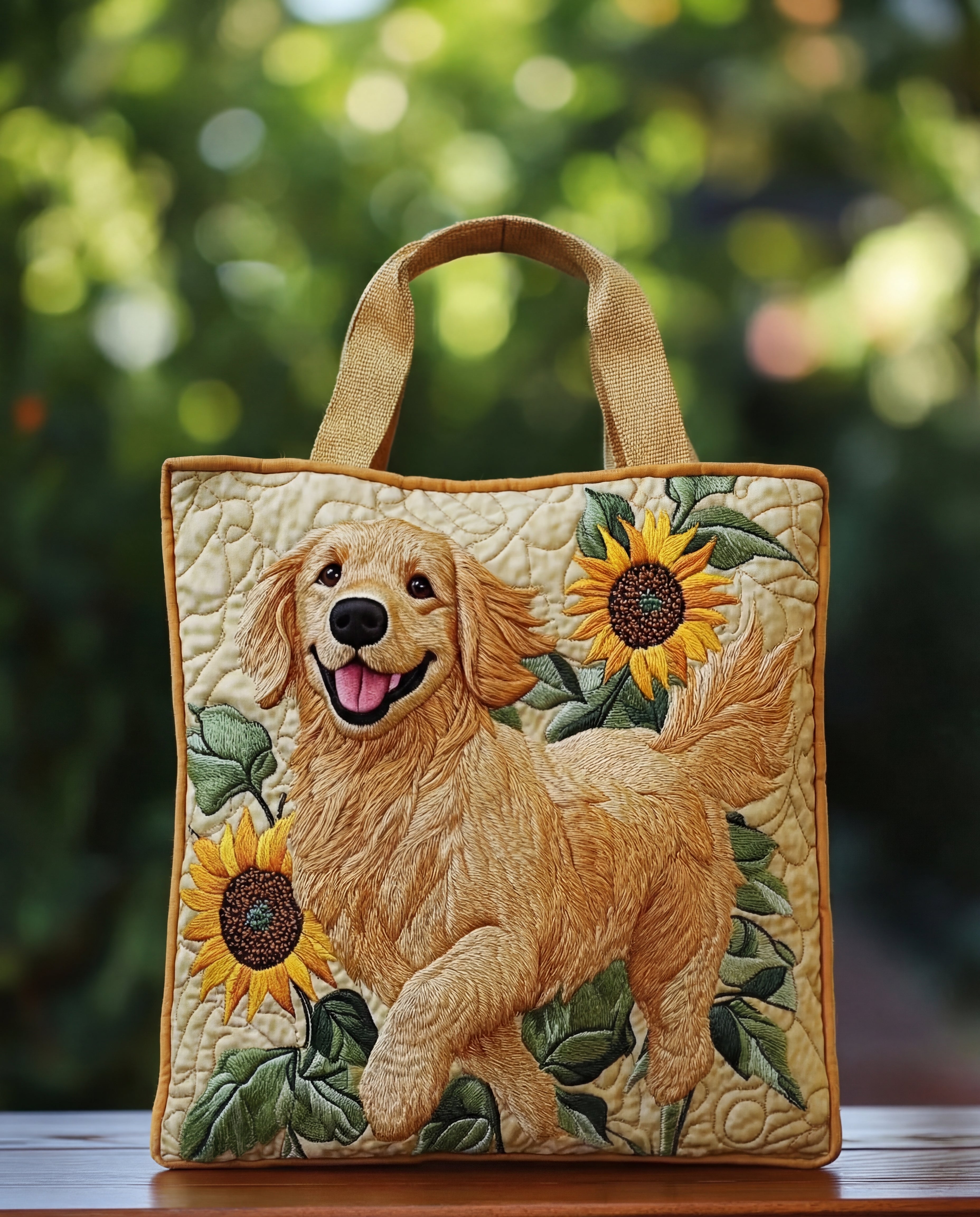 Håndlaget veske "golden retriever"