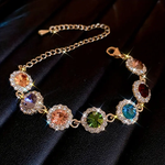 Fargerikt armbånd med cubic zirconia