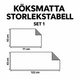 Sklisikker kjøkkenmatte – Kolibri og blomster