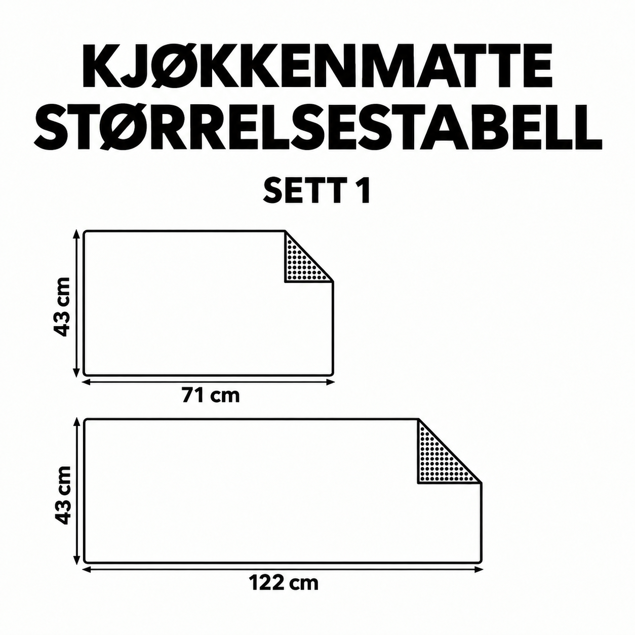 Kjøkkenmatte sklisikker – Høns og blomster