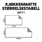 Sklisikker kjøkkenmatte – stilisert fjær