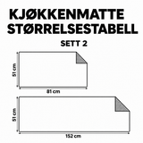 Antiskli kjøkkenmatte – skjøre vinterblomster