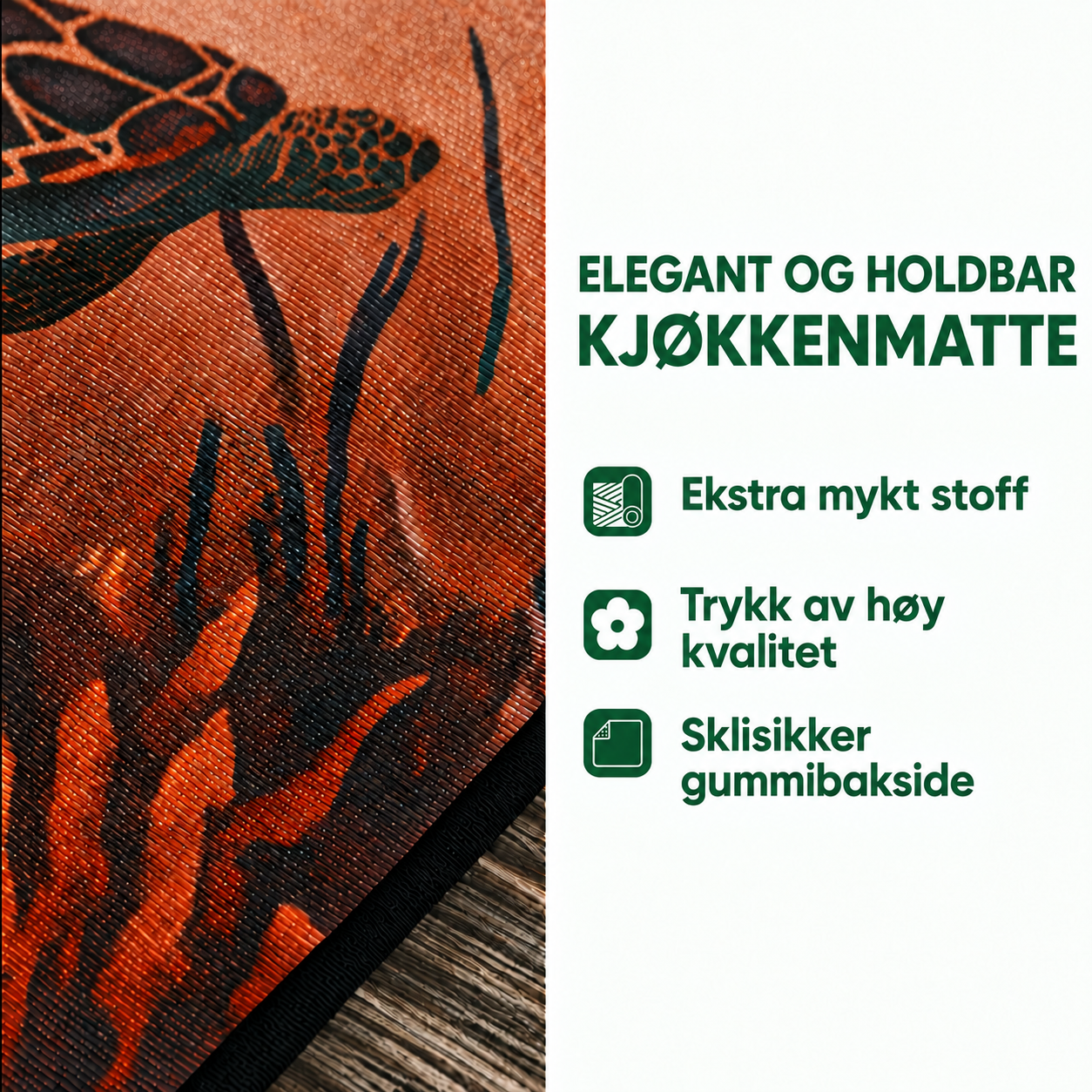 Kjøkkenmatte sklisikker – Vinterdetaljer og snø