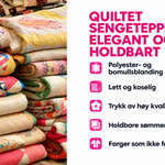 Turkis aura – quiltet sengeteppe