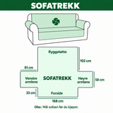 Miranda - quiltet sofatrekk julemotiv