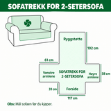 Solrun – quiltet sofatrekk vinterlandskap