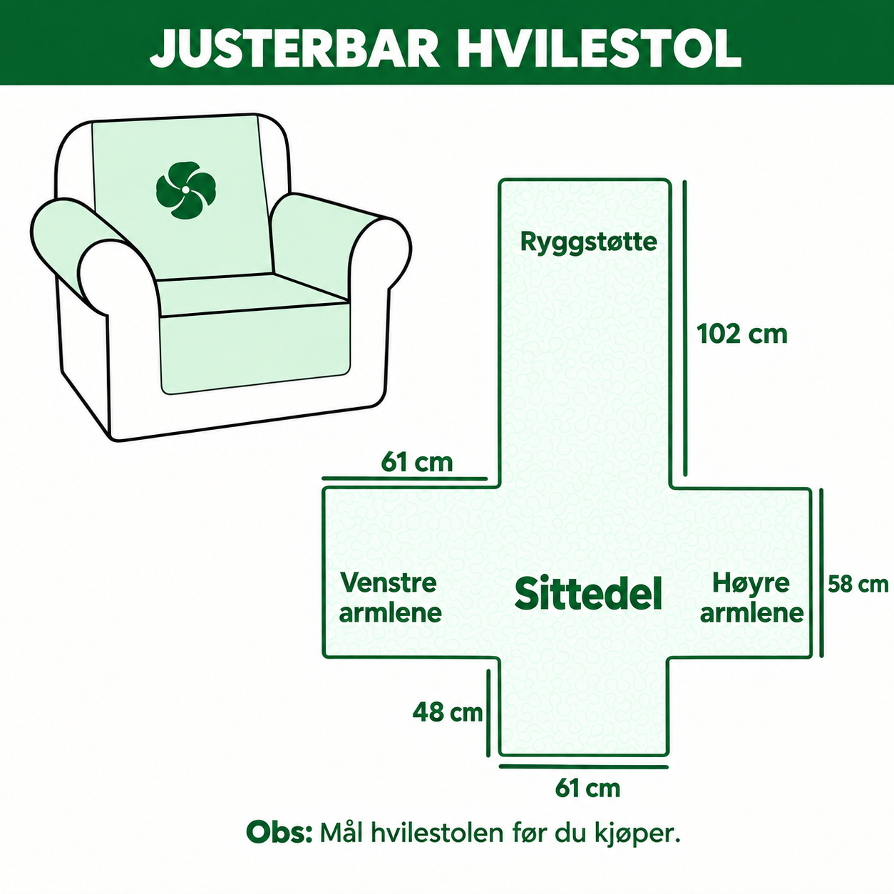 Tora - quiltet sofatrekk med rustikke ben