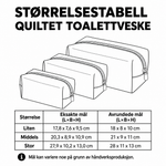Quiltet toalettveske – gyllen blomst