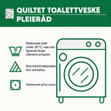 Quiltet toalettveske – rødt mønster