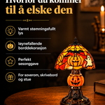 Tiffany-stil lampe med gresskar