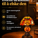 Tiffany-stil lampe med gresskar